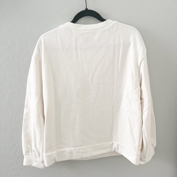 Bohme Sweater Large Cream Sweatshirt Crew Neck Lounge - Picture 4 of 4